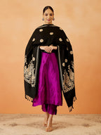 Pashmoda Women Nafeesa Kashmiri Aari Embroidery Stole, Shawl, & Wrap, Luxury Pashmina Evening Wrap (Size: 71X203 CM)