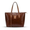LOVHIDE Women's Large Capacity PU Leather Tote Bag | Elegant Shoulder Handbag with Zipper Closure | Brown Office, Travel & Everyday Carry Bag