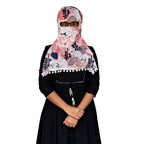 Tolexo Rayon cotton scarf free size with Hook and Lopp Tape closer-printed-free size (Peach)