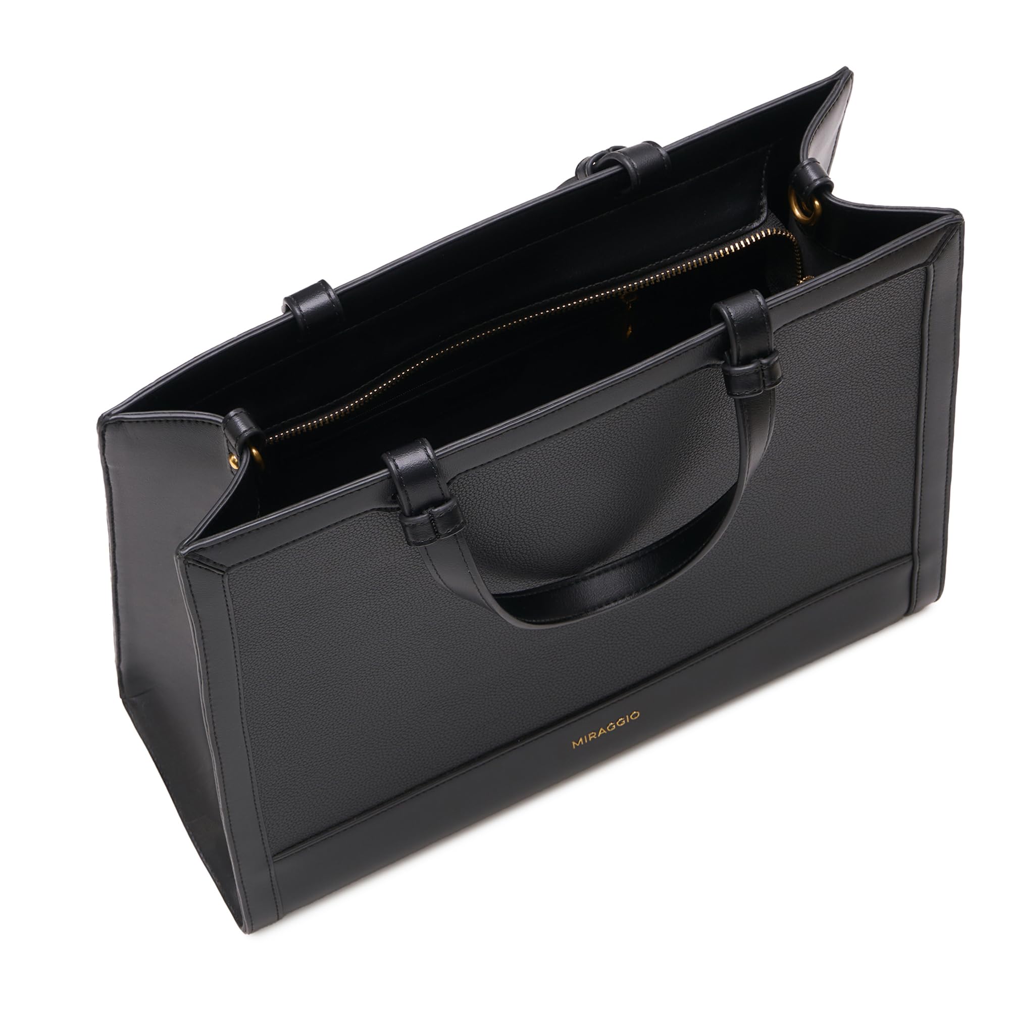 Miraggio Rebecca Tote Bag | Fits Upto 14 Inches Laptop With Adjustable & Detachable Strap | Office Tote Bag For Women Big Totes For Work & Travel (Black)