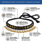 Handmade Thread Choker Necklace for Women & Girls