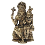 SVARUP Brass Lakshmi Narasimha Statue Narsingh Bhagwan Murti for Home Temple Office Mandir, Pooja Showpiece Height 3 Inch