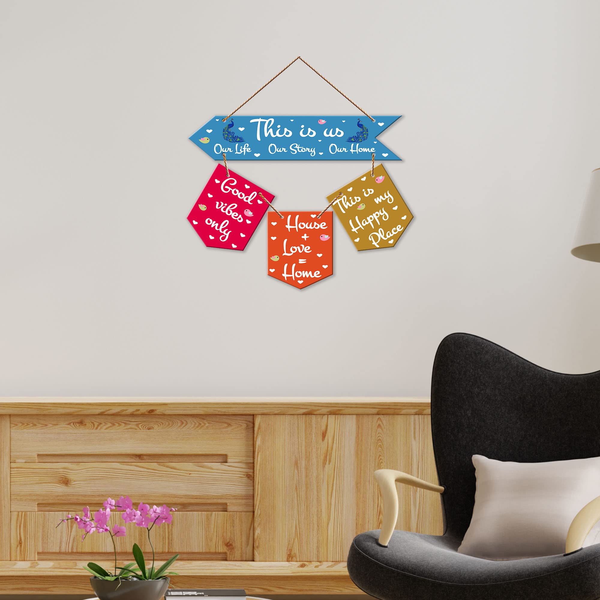 Artvibes Wall Hanging Home Decorative Wall Art for Living room | Bedroom | Gifts | Wall Hanger for Decoration | Modern Decor | Artwork | Wall Sculpture | Signs & PlaquesArt Print (WH_6401NR)