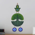 Artvibes Green Tree of Life Evil Eye Wall Decor for Main Door Entrance | Nazar Suraksha Hanging for Home Living Room Office | Vastu Feng Shui Positive Energy Decorative Gift Item (WH_85124N)