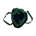 Haryana Hoops Hand Made Cotton Box Bag with Zip Closure & 2 Front Pocket, Multipurpose Storage & Shopping Bag, Grocery Cloth Bag with Strong Handle, Washable, Reusable & Biodegradable - OG & Black