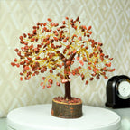 Crystu Certified Red Jasper Stone Tree 300 Beads Crystal Tree Stone Tree Showpiece