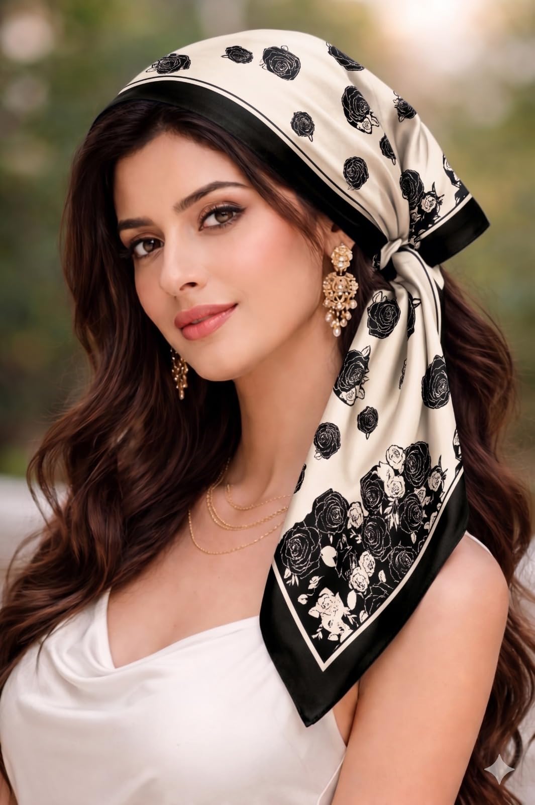 Wirkqeez Silk Head Scarf for Women – Luxury Satin Silk Hair Scarf, Soft Bandana Wrap for Sleeping, Hair Protection & Styling (Multicolor_01)