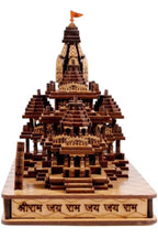 Twinster Ram Mandir Ayodhya Wooden Temple Model 6 Inches Decorative Statue Ideal for Home Décor and Gifting (Without LED)