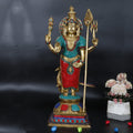 ARTVARKO Brass Lord Murugan Kartikeya Murugana Kumaraswamy Karthikeya Standing Idol Swaminatha Skanda Murti Swami Ji Subramanya 18 Inch