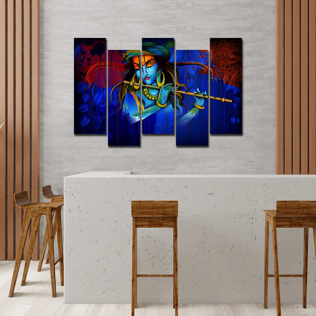 VIBECRAFTS 5 Piece Premium Wall Painting For Home|Office|Living Room|Gift (PTVC5Pcs3_7508) (Multi 5)
