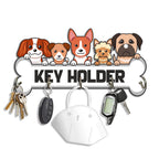 Artvibes Unique Stylish Wooden Key Holder for Wall Decor with Stylish Stainless Steel 5 Hooks Beautiful Key Organizer for Home Decoration(KH_805N)