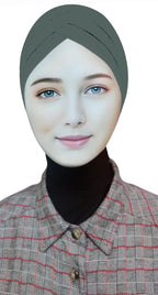 TCP Women’s Turban Cap Premium Jersey Under Scarf,Bonette InnerCap,Headscarves,Hijab (SAGE GREEN)