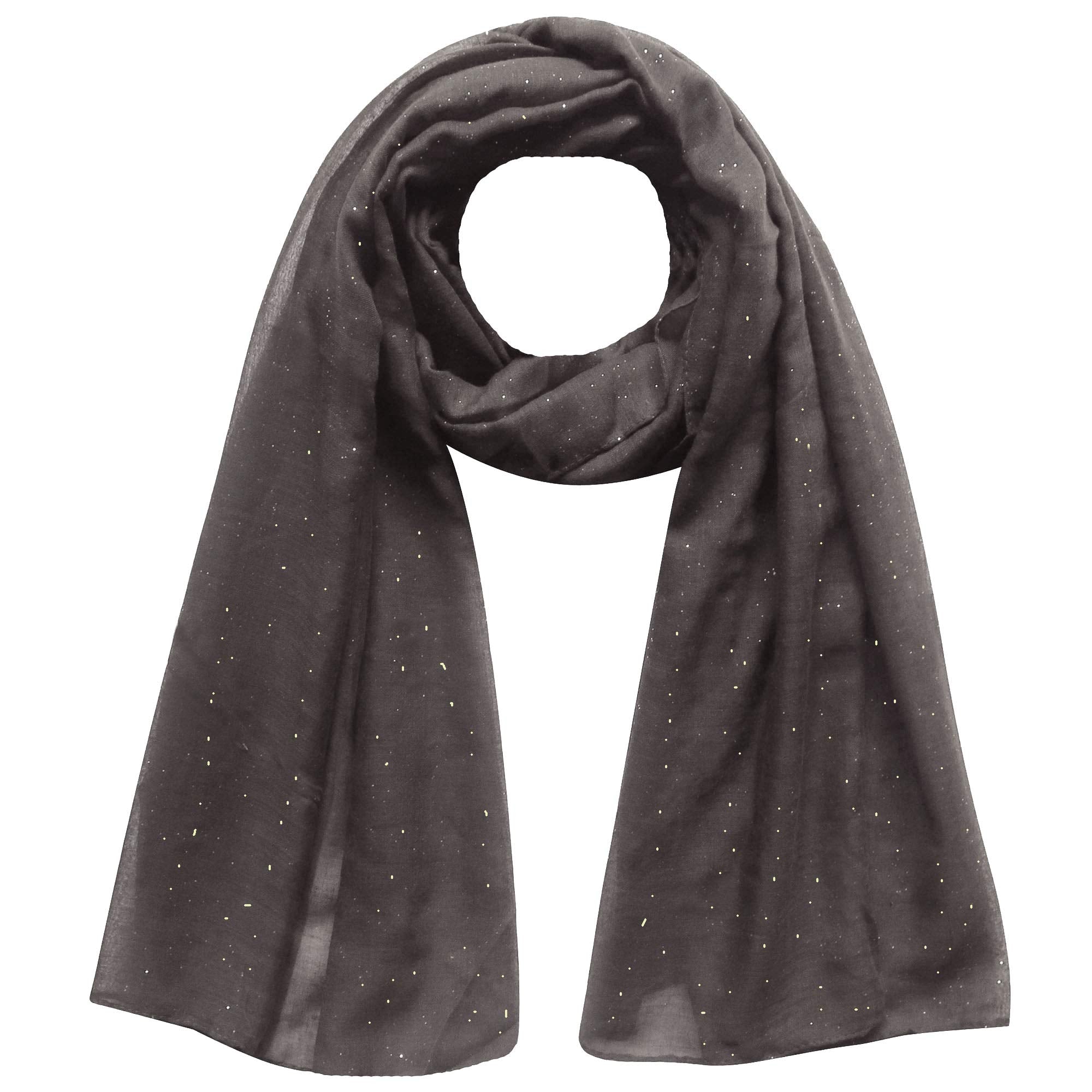 Lina & Lily Solid Shimmer Sparkle Glitters Sheer Maxi Shawl Head Scarf Hijab (#4 TAUPE)