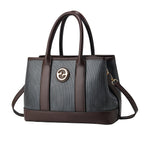 SYGA Women's Handbag | Tote Bag with Dual Tone Ribbed Texture | Elegant Shoulder Bag for Office & Casual Use(Gray)