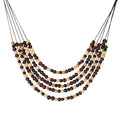 Handmade Turquoise Seed Bead Necklace for Women | Artisan Multi-Strand Layered Statement Choker | Boho Ethnic Jewelry for Festive & Casual Wear