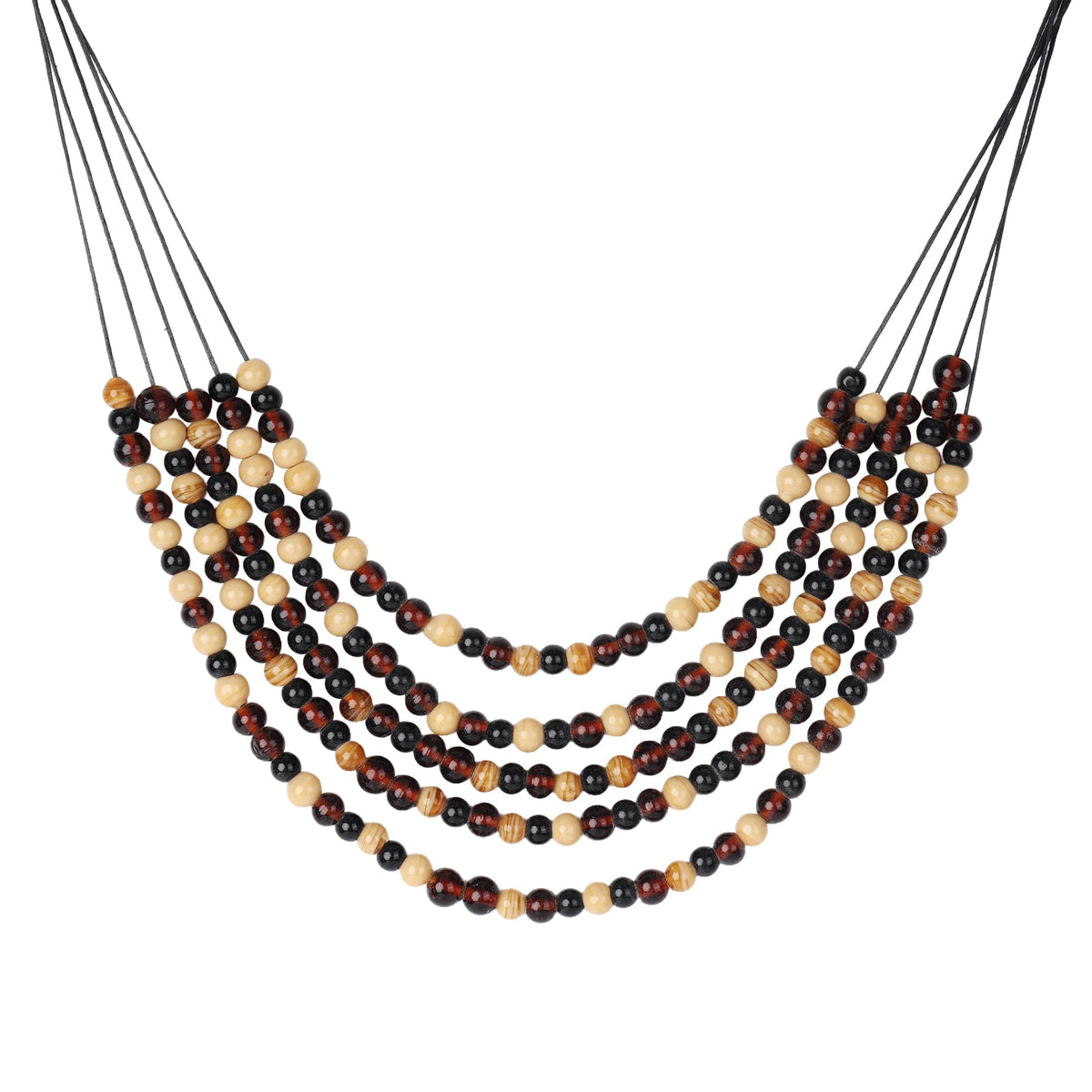 Handmade Turquoise Seed Bead Necklace for Women | Artisan Multi-Strand Layered Statement Choker | Boho Ethnic Jewelry for Festive & Casual Wear