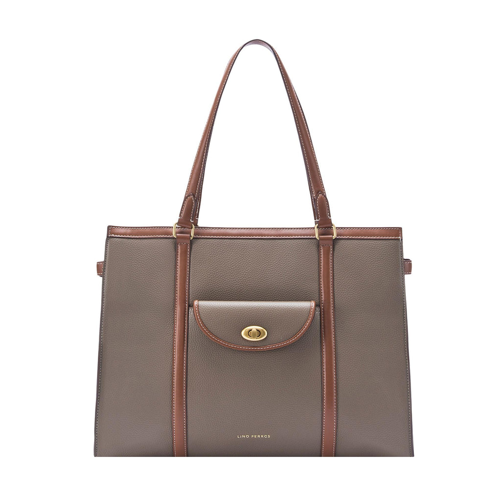 Lino Perros Monroe Adira Taupe Tote Bag