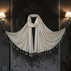 STOLE STUDIO Elegant Luxurious Sequence Viscose Stole Scarf (Beige)