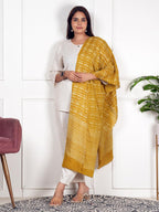 RAI SAHAB Printed Cotton Scarf for Women, Lightweight Soft Scarves Stoles for Summer & Winter(ST-36BYELLOW)