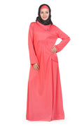 Momin Libas Coral Poly Knit Abaya & Burkha-X-Large
