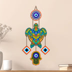 Artvibes Sea Turtle Evil Eye Wall Hanging for Home Entrance | Nazar Protection MDF Wall Decor | Lucky Vastu Art for Living Room | Bedroom | Balcony | Office & Hallway | Housewarming Gift (WH_8545N)