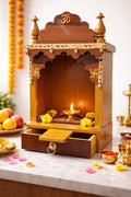 Sanatan Grace DivyaShree Handcrafted Wooden Pooja Mandir for Home & Office