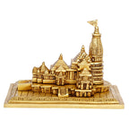 ARTVARKO Brass Shri Ram Mandir Ayodhya Miniature for Home Decor, Temple Gift (7x5.5x5 Inch)