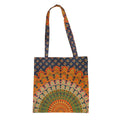 Ravaiyaa - Attitude is everything Cotton Shoulder Bag/Tote Bag For Women| Printed Multipurpose Handbag With Top Zip | Best For Shopping, Travel, Work, Beach, Office, College (Blue Peacock Mandala)