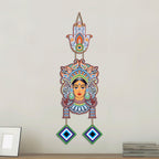 Artvibes Tribal Goddess Face Evil Eye Wall Hanging for Home Decor | Ethnic Indian Wall Art with Nazar Protection | Positive Energy Vastu Decorative Item for Living Room | Gift (WH_85150N)