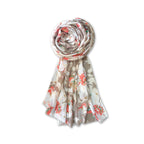 FAHABO Digital Print Mal Mal Cotton Scarf for Women – Soft, Lightweight Hijab & Stole Wrap | Elegant Head & Neck Scarf Size: 72 L x 31 W (Beige)