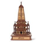 CRAFTVEDA Ram Mandir Ayodhya 3D Wooden Replica | Handcrafted MDF Miniature Temple | Intricate Traditional Design | Protective Box | Ideal for Home, Office, Car Dashboard & Gifts (Small)