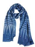 Gutthi Women's Cotton Stoles | Scarf Lightweight & Comfortable for All Seasons, Size (100X180 CM) (Blue)