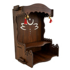 HOMEWEY DECOR Wooden Home Temple Handcrafted Support Heavy Idols Luxurious Finish Pooja Mandir for Home and Office Wall Mount for Room (Design11)