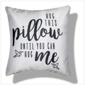 Vendola Gift for Girlfriend Boyfriend Hug This Pillow for Your Long Distance Relationship Printed Cushion Cover - Gift for Boyfriend Girlfriend (12X12 Inches, White)