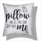 Vendola Gift for Girlfriend Boyfriend Hug This Pillow for Your Long Distance Relationship Printed Cushion Cover - Gift for Boyfriend Girlfriend (12X12 Inches, White)