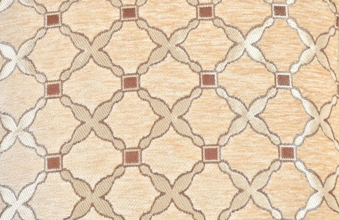 DECOMIZER Jacquard Geomteric Cushion Covers 16 inch x 16 inch Set of 3 Ethnic Motifs Cushion Covers,Design- Criss-Cross,Color- Beige
