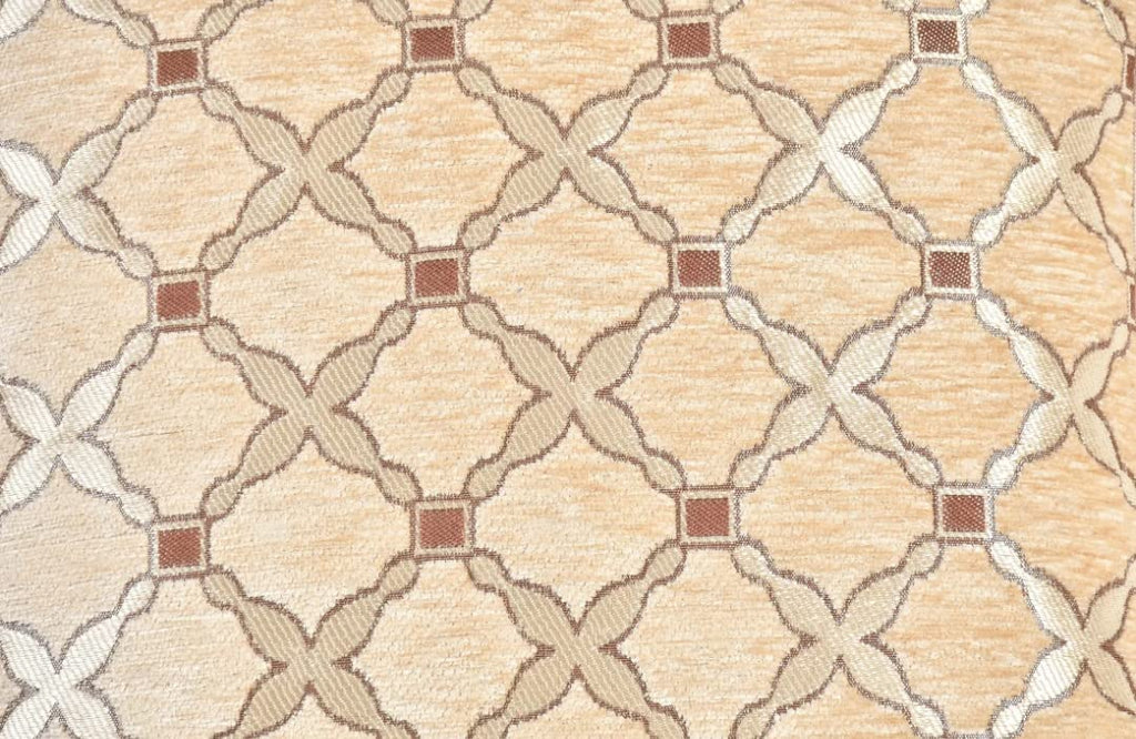 DECOMIZER Jacquard Geomteric Cushion Covers 24 inch x 24 inch Set of 3 Ethnic Motifs Cushion Covers,Design- Criss-Cross,Color- Beige
