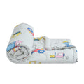 FRESH FROM LOOM All Seasons Collection Kids Cartoon Printed Double Bed Blanket | Glace Cotton Soft Children Comforters | Dohar for Kid Boys & Girls | (90x100 Inches | King Size | JCB Cream) | TC - 144 Kafalo