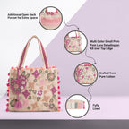 Boho Girl Mini Tote Bag for Women Whimsical Jacquard Handbag with Adjustable Strap Stylish and Elegant Ladies Crossbody Shoulder Purse, Sling Bag Perfect Birthday, Anniversary and Wedding Gift