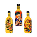 Artvibes Women Guitarist Decor Bottle shaped Wooden Wall Hanging | Graphic Artwork | Door Decoration Items | Paintings For Wall | Wall Art Print | Handcrafted Art | Unique Gift (WH_9518N), Set of 3