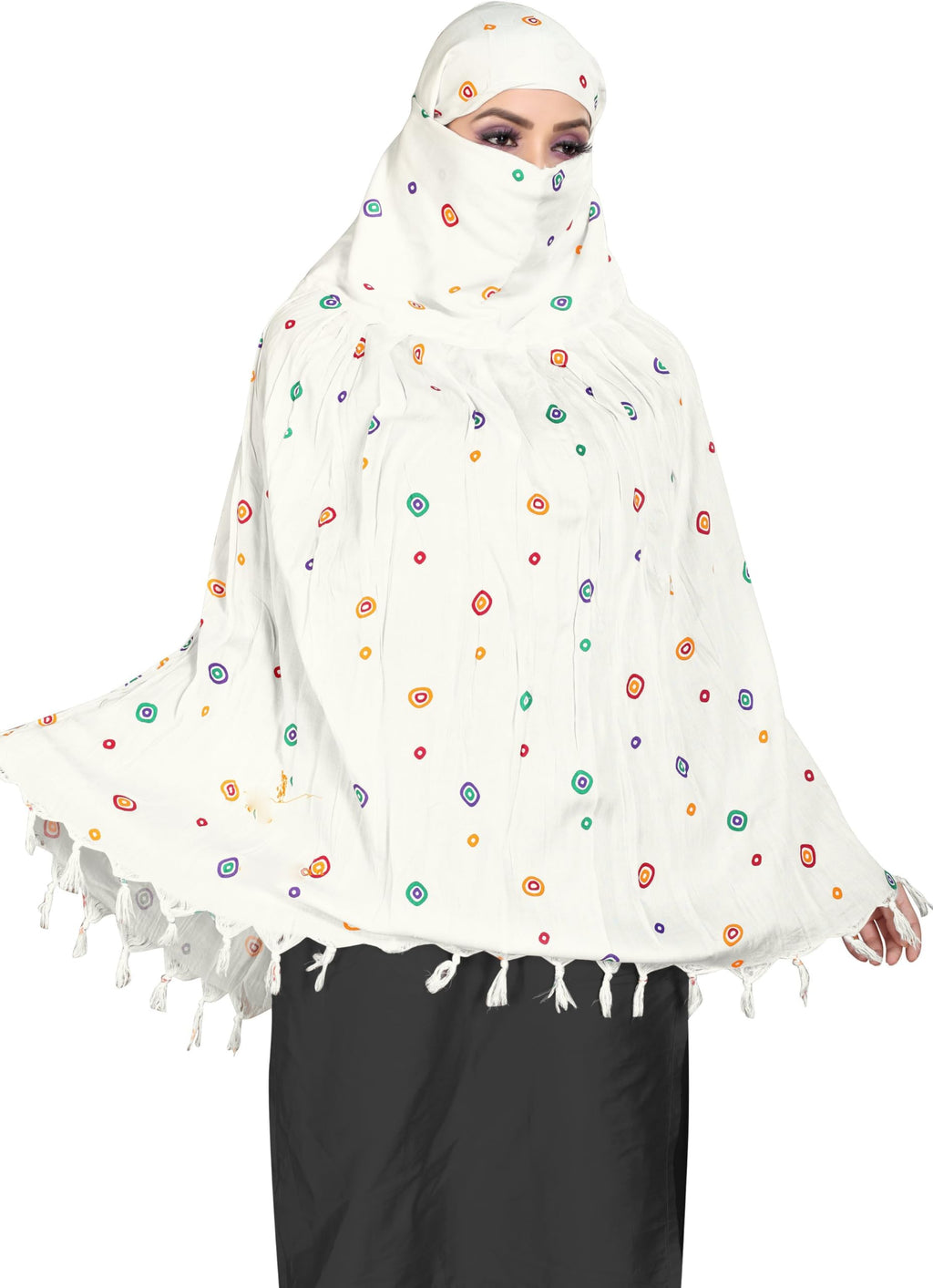 VASTTRAM Women's Pure Cotton Long Scarves Scarf Cum Mask usable for Driver Anti Pollution Full Face Cover With UV Sun Rays Protection