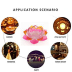 SHIKSHA PATRI Elegant Crystal Lotus Flower Tealight Holder – Premium Glass Candle Stand for Diwali, Christmas, Weddings & Home Decoration(Pack of 1) (Pink)