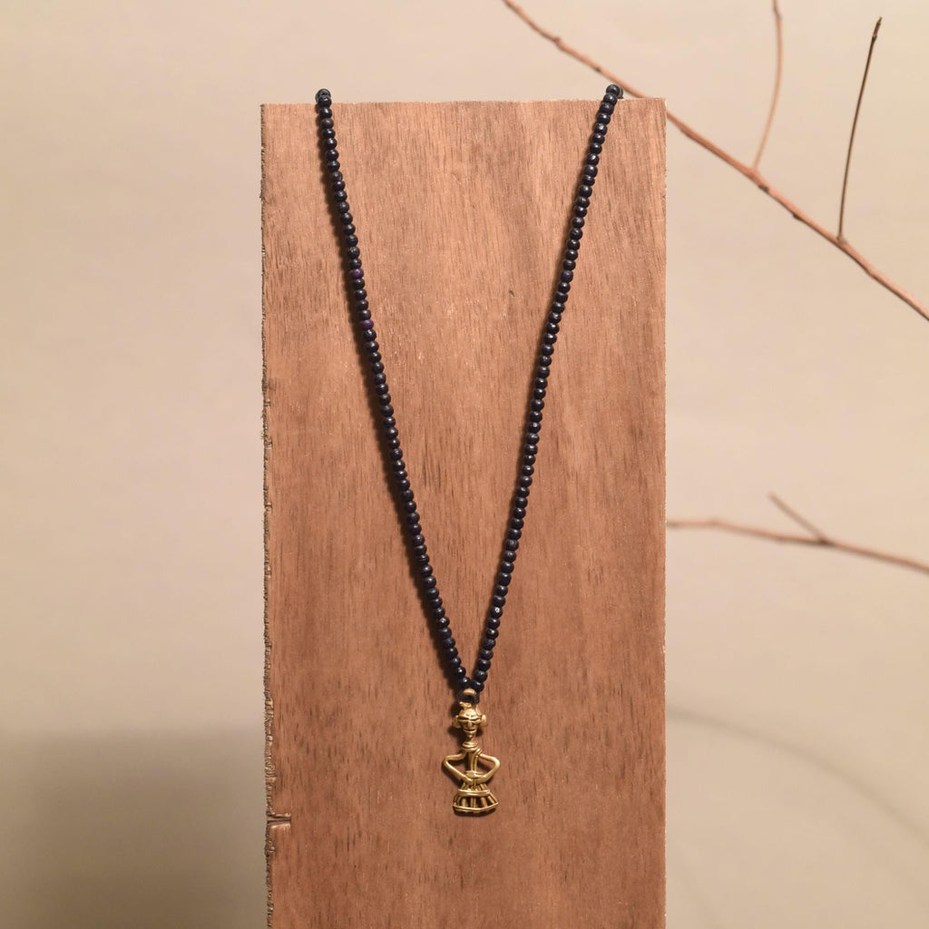 AAKRITI ART CREATIONS Boho Mandala Harmony Handcrafted Ethnic Necklace | Handmade Jewellery | Ethnic Matte Necklace for Women & Men | Gifts for Women