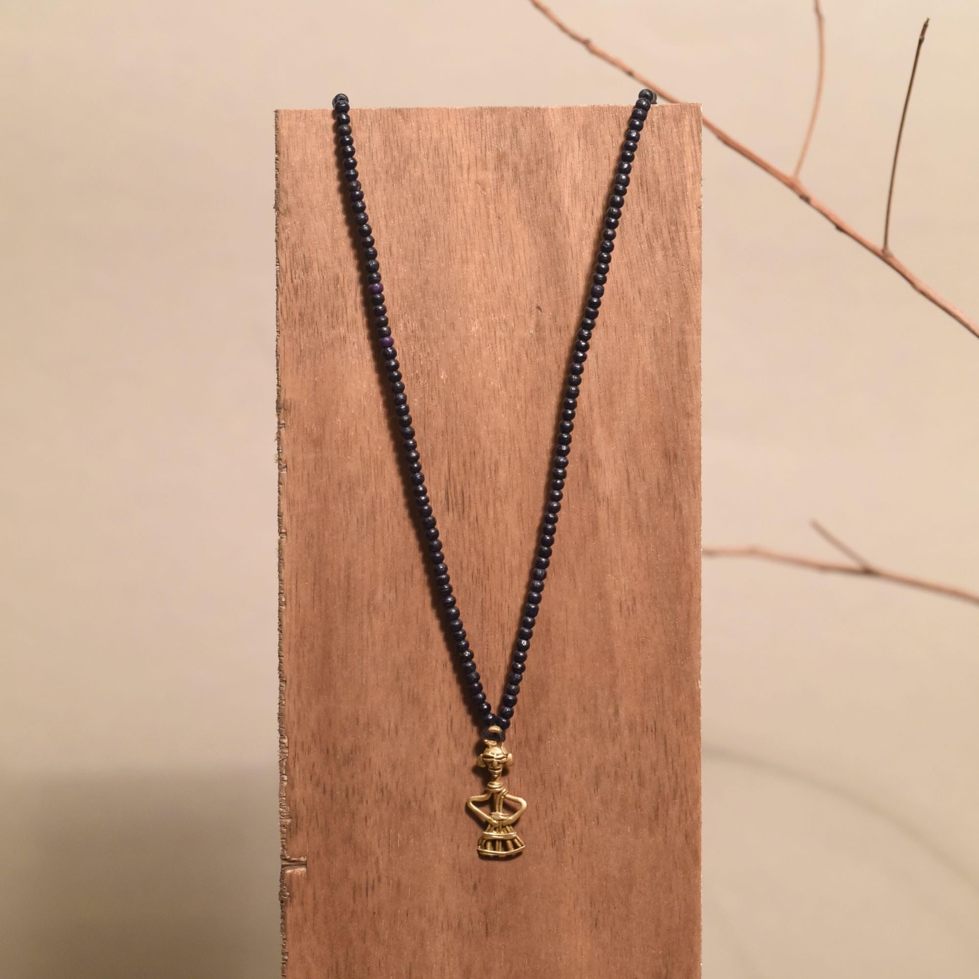 AAKRITI ART CREATIONS Boho Mandala Harmony Handcrafted Ethnic Necklace | Handmade Jewellery | Ethnic Matte Necklace for Women & Men | Gifts for Women
