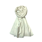 FAHABO Shimmer Woven Cotton Blend Scarf for Women – Lightweight Hijab & Stole Wrap | 73 x 29 Inches (Cream)