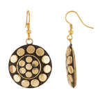 Shreyadzines Non-precious Metal Dangling Handmade Lightweight Hook Tibetan Style Earrings for Women (Gold)