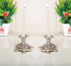KridayKraft Metal Tortoise Candle Holder Set of 2 pcs for Living Room Bedroom Home Décor Decorative Showpiece for Candle Light Dinner & Dining Table Figurines Candle Stand
