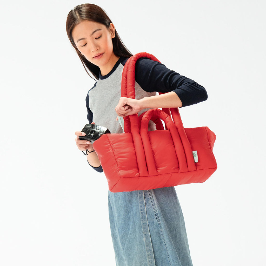 DailyObjects Red Puft Baguette Bag