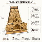 Shri Ramanathaswamy Rameshwaram Temple Replica 6 x 4.5 x 2.5 Inch