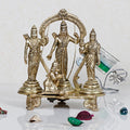 ARTVARKO Brass Ram Darbar Statue Shree Ram Ji Sita Laxman Hanuman Home Décor Puja Bhagwan Idol Murti for Mandir Temple 8 Inches